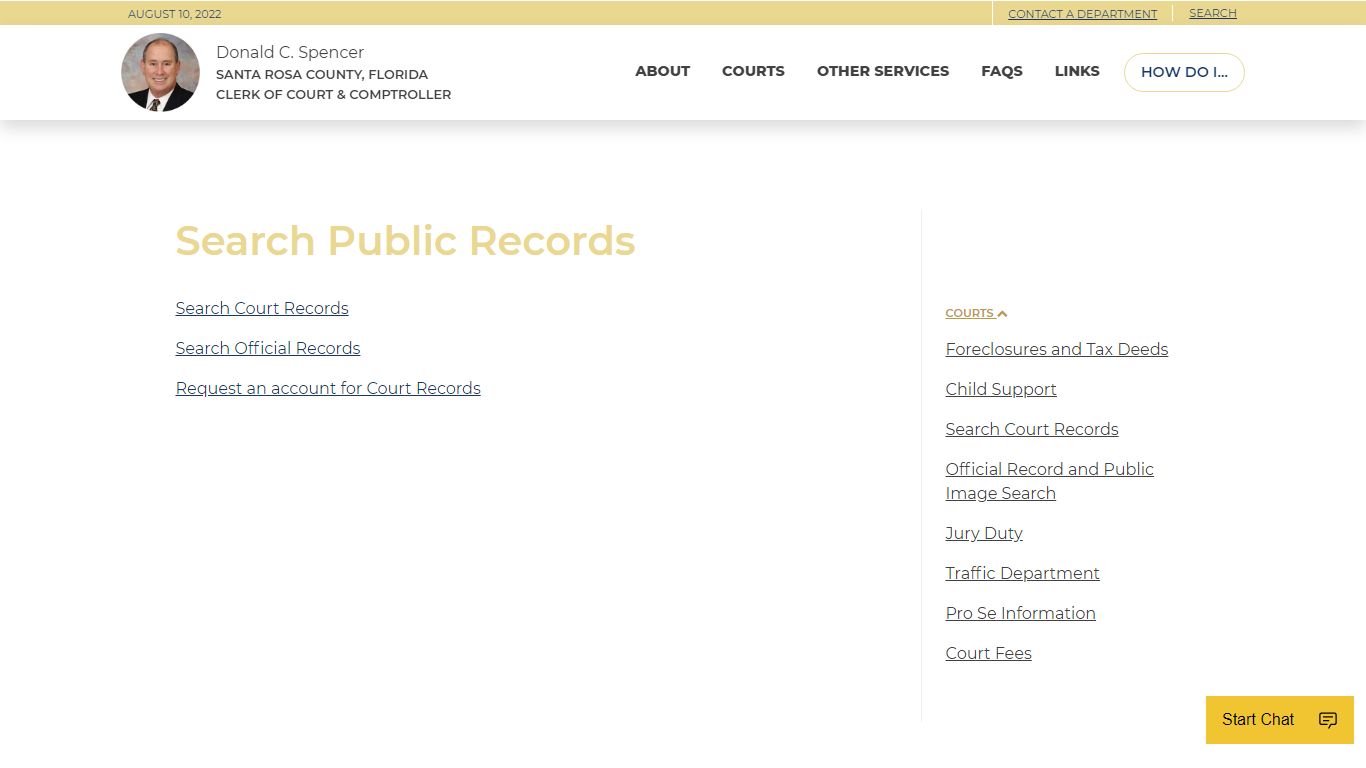 Search Public Records - Santa Rosa County, FL Clerk of ...